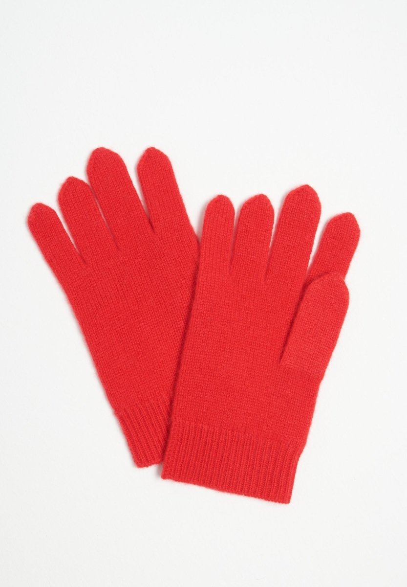 Gants cachemire 4 fils rouge - UNI 4-0