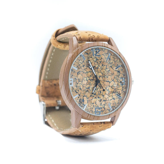 Handmade Eco-Friendly Cork Watch: Unisex (WA-187)-1