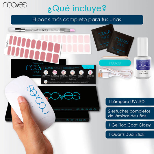 Starter Kit Beauty Rose - Pack de Iniciación con Top Coat - Pale Pink - Rose Pâle-1