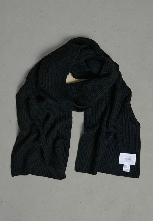 Écharpe cachemire 4 fils noir - UNI 10-1
