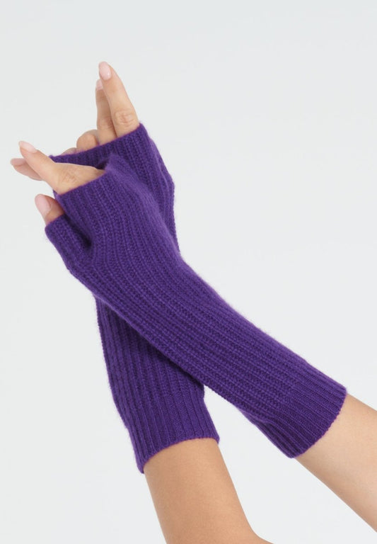Mitaines cachemire 4 fils violet - UNI 8-1